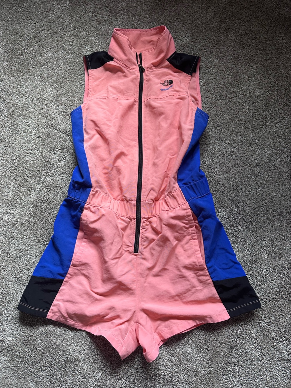 The North Face Pink and Blue Sleeveless Jumpsuit Romper
